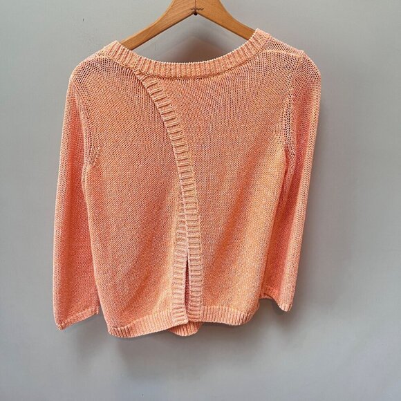 Club Monaco Women's Sweater Peach Coral Knit‎ - Medium - Picture 4 of 5